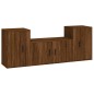 vidaXL 3-tlg. TV-Schrank-Set Braun Eichen-Optik Holzwerkstoff vidaXL 3-tlg. TV-Schrank-Set Braun Eichen-Optik Holzwerkstoff