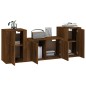 vidaXL 3-tlg. TV-Schrank-Set Braun Eichen-Optik Holzwerkstoff vidaXL 3-tlg. TV-Schrank-Set Braun Eichen-Optik Holzwerkstoff