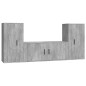 vidaXL 3-tlg. TV-Schrank-Set Betongrau Holzwerkstoff vidaXL 3-tlg. TV-Schrank-Set Betongrau Holzwerkstoff