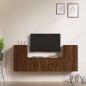 vidaXL 4-tlg. TV-Schrank-Set Braun Eichen-Optik Holzwerkstoff vidaXL 4-tlg. TV-Schrank-Set Braun Eichen-Optik Holzwerkstoff