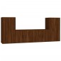 vidaXL 4-tlg. TV-Schrank-Set Braun Eichen-Optik Holzwerkstoff vidaXL 4-tlg. TV-Schrank-Set Braun Eichen-Optik Holzwerkstoff