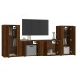 vidaXL 4-tlg. TV-Schrank-Set Braun Eichen-Optik Holzwerkstoff vidaXL 4-tlg. TV-Schrank-Set Braun Eichen-Optik Holzwerkstoff
