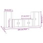 vidaXL 4-tlg. TV-Schrank-Set Braun Eichen-Optik Holzwerkstoff vidaXL 4-tlg. TV-Schrank-Set Braun Eichen-Optik Holzwerkstoff