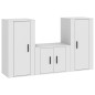 vidaXL 3-tlg. TV-Schrank-Set Weiß Holzwerkstoff vidaXL 3-tlg. TV-Schrank-Set Weiß Holzwerkstoff