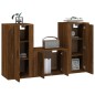 vidaXL 3-tlg. TV-Schrank-Set Braun Eichen-Optik Holzwerkstoff vidaXL 3-tlg. TV-Schrank-Set Braun Eichen-Optik Holzwerkstoff