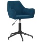 Esszimmerstühle 2 Stk. Drehbar Blau Samt Esszimmerstühle 2 Stk. Drehbar Blau Samt