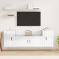 vidaXL 3-tlg. TV-Schrank-Set Hochglanz-Weiß Holzwerkstoff vidaXL 3-tlg. TV-Schrank-Set Hochglanz-Weiß Holzwerkstoff