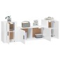 vidaXL 3-tlg. TV-Schrank-Set Hochglanz-Weiß Holzwerkstoff vidaXL 3-tlg. TV-Schrank-Set Hochglanz-Weiß Holzwerkstoff