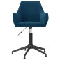 Esszimmerstühle 2 Stk. Drehbar Blau Samt Esszimmerstühle 2 Stk. Drehbar Blau Samt