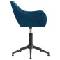 Esszimmerstühle 2 Stk. Drehbar Blau Samt Esszimmerstühle 2 Stk. Drehbar Blau Samt