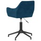 Esszimmerstühle 2 Stk. Drehbar Blau Samt Esszimmerstühle 2 Stk. Drehbar Blau Samt