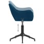 Esszimmerstühle 2 Stk. Drehbar Blau Samt Esszimmerstühle 2 Stk. Drehbar Blau Samt