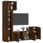 vidaXL 5-tlg. TV-Schrank-Set Braun Eichen-Optik Holzwerkstoff vidaXL 5-tlg. TV-Schrank-Set Braun Eichen-Optik Holzwerkstoff