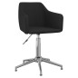 Esszimmerstühle 2 Stk. Drehbar Schwarz Stoff Esszimmerstühle 2 Stk. Drehbar Schwarz Stoff