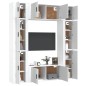 vidaXL 8-tlg. TV-Schrank-Set Weiß Holzwerkstoff vidaXL 8-tlg. TV-Schrank-Set Weiß Holzwerkstoff