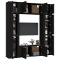 vidaXL 8-tlg. TV-Schrank-Set Schwarz Holzwerkstoff vidaXL 8-tlg. TV-Schrank-Set Schwarz Holzwerkstoff