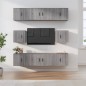 vidaXL 8-tlg. TV-Schrank-Set Grau Sonoma Holzwerkstoff vidaXL 8-tlg. TV-Schrank-Set Grau Sonoma Holzwerkstoff