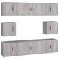 vidaXL 8-tlg. TV-Schrank-Set Grau Sonoma Holzwerkstoff vidaXL 8-tlg. TV-Schrank-Set Grau Sonoma Holzwerkstoff