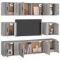 vidaXL 8-tlg. TV-Schrank-Set Grau Sonoma Holzwerkstoff vidaXL 8-tlg. TV-Schrank-Set Grau Sonoma Holzwerkstoff