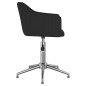 Esszimmerstühle 2 Stk. Drehbar Schwarz Stoff Esszimmerstühle 2 Stk. Drehbar Schwarz Stoff