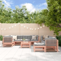 vidaXL 10-tlg. Garten-Lounge-Set mit Kissen Massivholz Douglasie