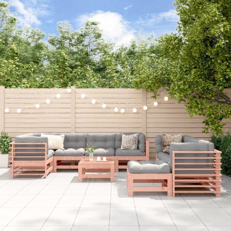 vidaXL 10-tlg. Garten-Lounge-Set mit Kissen Massivholz Douglasie vidaXL 10-tlg. Garten-Lounge-Set mit Kissen Massivholz Douglasie