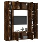 vidaXL 8-tlg. TV-Schrank-Set Räuchereiche Holzwerkstoff vidaXL 8-tlg. TV-Schrank-Set Räuchereiche Holzwerkstoff