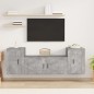 vidaXL 3-tlg. TV-Schrank-Set Betongrau Holzwerkstoff vidaXL 3-tlg. TV-Schrank-Set Betongrau Holzwerkstoff