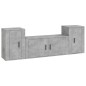 vidaXL 3-tlg. TV-Schrank-Set Betongrau Holzwerkstoff vidaXL 3-tlg. TV-Schrank-Set Betongrau Holzwerkstoff