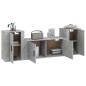 vidaXL 3-tlg. TV-Schrank-Set Betongrau Holzwerkstoff vidaXL 3-tlg. TV-Schrank-Set Betongrau Holzwerkstoff