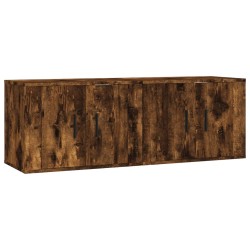 vidaXL TV-Wandschränke 2 Stk. Räuchereiche 57x34,5x40 cm
