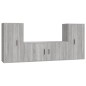 vidaXL 3-tlg. TV-Schrank-Set Grau Sonoma Holzwerkstoff vidaXL 3-tlg. TV-Schrank-Set Grau Sonoma Holzwerkstoff