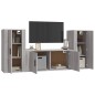 vidaXL 3-tlg. TV-Schrank-Set Grau Sonoma Holzwerkstoff vidaXL 3-tlg. TV-Schrank-Set Grau Sonoma Holzwerkstoff