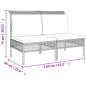 vidaXL 10-tlg. Garten-Lounge-Set mit Kissen Grau Poly Rattan vidaXL 10-tlg. Garten-Lounge-Set mit Kissen Grau Poly Rattan