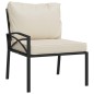 vidaXL 9-tlg. Garten-Lounge-Set mit Sandfarbigen Kissen Stahl vidaXL 9-tlg. Garten-Lounge-Set mit Sandfarbigen Kissen Stahl
