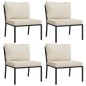 vidaXL 9-tlg. Garten-Lounge-Set mit Sandfarbigen Kissen Stahl vidaXL 9-tlg. Garten-Lounge-Set mit Sandfarbigen Kissen Stahl