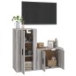 vidaXL 2-tlg. TV-Schrank-Set Grau Sonoma Holzwerkstoff vidaXL 2-tlg. TV-Schrank-Set Grau Sonoma Holzwerkstoff