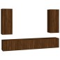 vidaXL 6-tlg. TV-Schrank-Set Braun Eichen-Optik Holzwerkstoff vidaXL 6-tlg. TV-Schrank-Set Braun Eichen-Optik Holzwerkstoff
