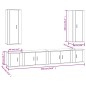 vidaXL 6-tlg. TV-Schrank-Set Braun Eichen-Optik Holzwerkstoff vidaXL 6-tlg. TV-Schrank-Set Braun Eichen-Optik Holzwerkstoff