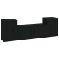 vidaXL 3-tlg. TV-Schrank-Set Schwarz Holzwerkstoff vidaXL 3-tlg. TV-Schrank-Set Schwarz Holzwerkstoff