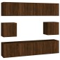 vidaXL 8-tlg. TV-Schrank-Set Braun Eichen-Optik Holzwerkstoff vidaXL 8-tlg. TV-Schrank-Set Braun Eichen-Optik Holzwerkstoff