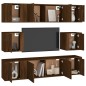 vidaXL 8-tlg. TV-Schrank-Set Braun Eichen-Optik Holzwerkstoff vidaXL 8-tlg. TV-Schrank-Set Braun Eichen-Optik Holzwerkstoff