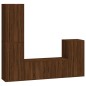 vidaXL 4-tlg. TV-Schrank-Set Braun Eichen-Optik Holzwerkstoff vidaXL 4-tlg. TV-Schrank-Set Braun Eichen-Optik Holzwerkstoff