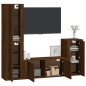 vidaXL 4-tlg. TV-Schrank-Set Braun Eichen-Optik Holzwerkstoff vidaXL 4-tlg. TV-Schrank-Set Braun Eichen-Optik Holzwerkstoff
