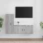 vidaXL 2-tlg. TV-Schrank-Set Grau Sonoma Holzwerkstoff vidaXL 2-tlg. TV-Schrank-Set Grau Sonoma Holzwerkstoff