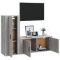 vidaXL 2-tlg. TV-Schrank-Set Grau Sonoma Holzwerkstoff vidaXL 2-tlg. TV-Schrank-Set Grau Sonoma Holzwerkstoff