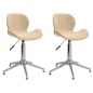 Esszimmerstühle 2 Stk. Drehbar Creme Samt Esszimmerstühle 2 Stk. Drehbar Creme Samt