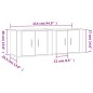 vidaXL TV-Wandschränke 2 Stk. Weiß 57x34,5x40 cm vidaXL TV-Wandschränke 2 Stk. Weiß 57x34,5x40 cm
