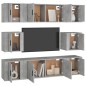 vidaXL 8-tlg. TV-Schrank-Set Betongrau Holzwerkstoff vidaXL 8-tlg. TV-Schrank-Set Betongrau Holzwerkstoff
