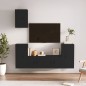 vidaXL 5-tlg. TV-Schrank-Set Schwarz Holzwerkstoff vidaXL 5-tlg. TV-Schrank-Set Schwarz Holzwerkstoff